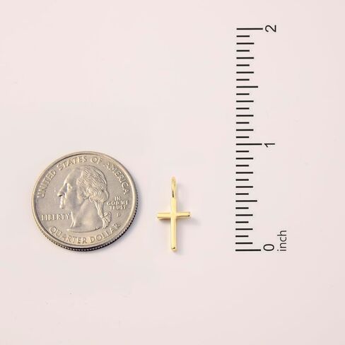 Gelin 14k Solid Gold Cross Charm Pendant for Women in Kuwait