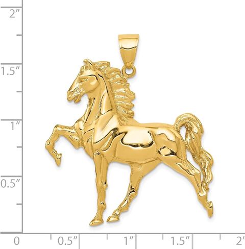 14K Yellow Gold Horse Charm Equestrian Pendant Jewelry in Kuwait