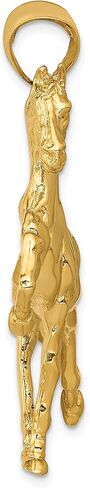 14K Yellow Gold Horse Charm Equestrian Pendant Jewelry in Kuwait