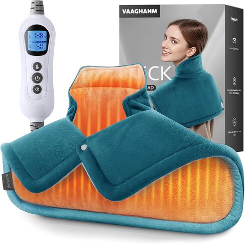 VAAGHANM Heating Pad: Electric Heat Pad -Weighted Instant Heating Pads for Neck and Shoulders-6 Heat Options & 6 Auto Timer Mode-Gift for Women Mom in Kuwait