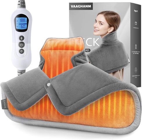VAAGHANM Heating Pad: Electric Heat Pad -Weighted Instant Heating Pads for Neck and Shoulders-6 Heat Options & 6 Auto Timer Mode-Gift for Women Mom in Kuwait