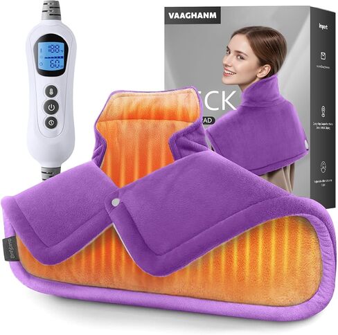 VAAGHANM Heating Pad: Electric Heat Pad -Weighted Instant Heating Pads for Neck and Shoulders-6 Heat Options & 6 Auto Timer Mode-Gift for Women Mom in Kuwait