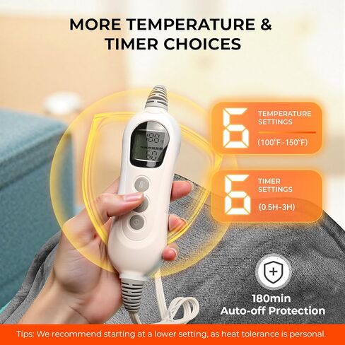 VAAGHANM Heating Pad: Electric Heat Pad -Weighted Instant Heating Pads for Neck and Shoulders-6 Heat Options & 6 Auto Timer Mode-Gift for Women Mom in Kuwait