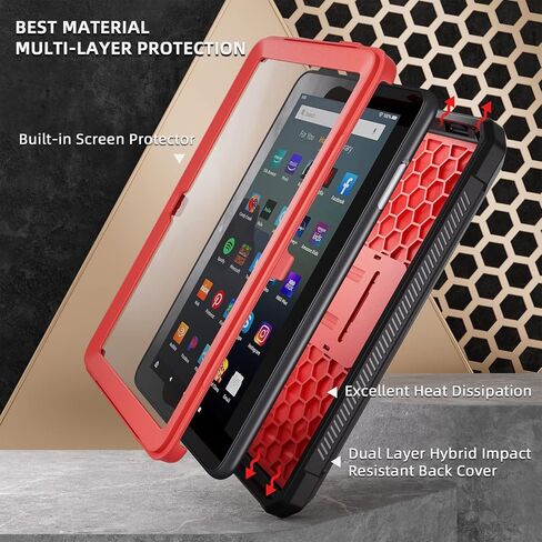 All-New 8 & 8 Plus Tablet 8“,DJ&RPQ Child Adult Friendly with Stand and Screen Protector Incompatible with Sony and Nokia- Purple in Saudi Arabia