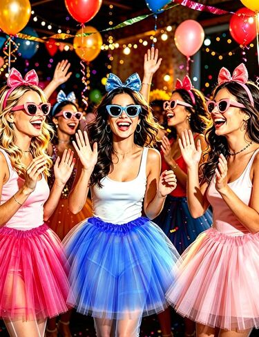 20 PCS Adult Tutus Skirts for Women Tutu Skirt Elastic Tulle Tutu Colored Tutus for Dance Runners Halloween Party (Hot Pink) in Saudi Arabia