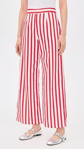 Never Fully Dressed Women's Red Stripe Mara Trousers in Saudi Arabia