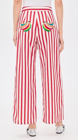 Never Fully Dressed Women's Red Stripe Mara Trousers in Saudi Arabia