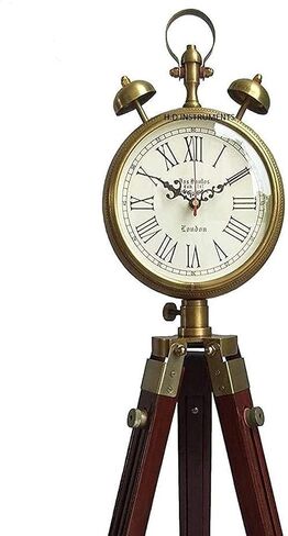Nautical Wooden Tripod Clock Office Home Decorative Clock Vintage Floor Mount Clock Living Room Bedroom Floor Clock Grandfather Clock Christmas in Saudi Arabia