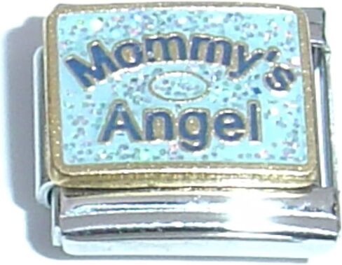 Mommys Angel On Blue Italian Charm in Kuwait