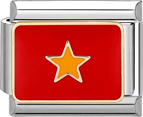papasgix Italian Charms, Silver Italian Charms 10mm*9mm Italian Charm Bracelet Link Flower Heart Pentagram Planet Italian Charm in Kuwait
