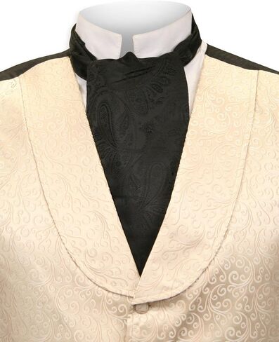 Historical Emporium Men's Satin Paisley Ascot in Saudi Arabia