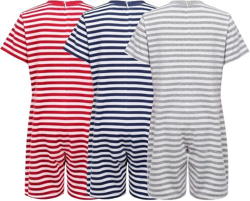 easyforever Unisex Anti-strip Romper Stripe Adaptive Jumpsuit Sensory Friendly Clothes for Casual Daily Wear in Saudi Arabia
