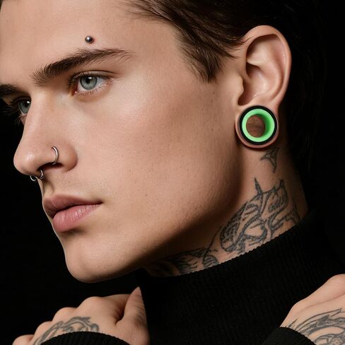 2PCS Stainless Steel Ear Gauges 0G(8mm) - 5/8"(16mm) Screw Back Ear Tunnels Double Flared Ear Expanders for Stretched Ears Body Jewelry Set for Men & Women in Saudi Arabia