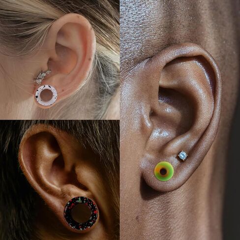 Xpircn 30Pcs Silicone Ear Gauges Flexible Ear Tunnels Plugs Stretchers Expander Double Flared Flesh Ear Piercing Jewelry for Women Men in Saudi Arabia