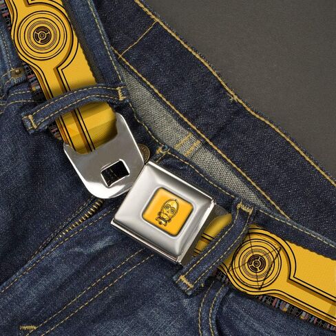 Star Wars Seatbelt Buckle Belt, Star Wars C3PO Wires Bounding, Adjustable in Kuwait