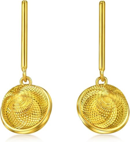 CHOW SANG SANG 999 24K Gold Essence Planet of Fortune أقراط متدلية للنساء 95852E السعر حسب الوزن تقريبًا. 5.24 جرام ذهب in Kuwait