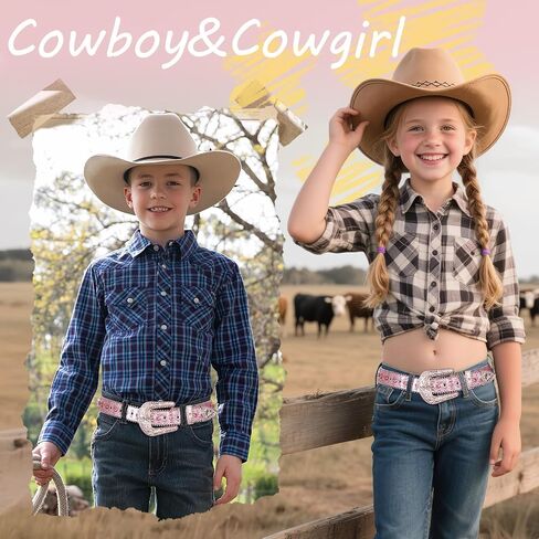 Rhinestone Belt for Girls Boys Kids Western Cowboy Belt Diamond Sequin Bling Leather Girls Cowgirl Belt for Kids Gift in Kuwait