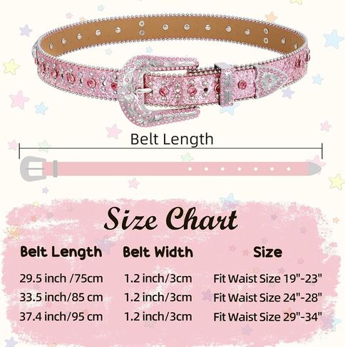Rhinestone Belt for Girls Boys Kids Western Cowboy Belt Diamond Sequin Bling Leather Girls Cowgirl Belt for Kids Gift in Kuwait