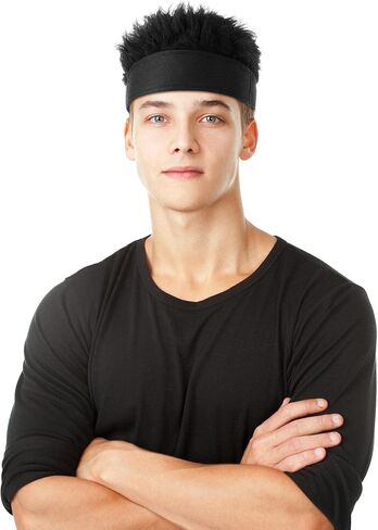 3 Pcs Men's Novelty Hair Hats Spiked Funny Golf Visors Adjustable Wig Visor Hat Wig Peaked for Men Women Gifts in Kuwait