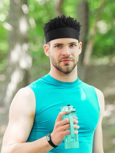 3 Pcs Men's Novelty Hair Hats Spiked Funny Golf Visors Adjustable Wig Visor Hat Wig Peaked for Men Women Gifts in Kuwait