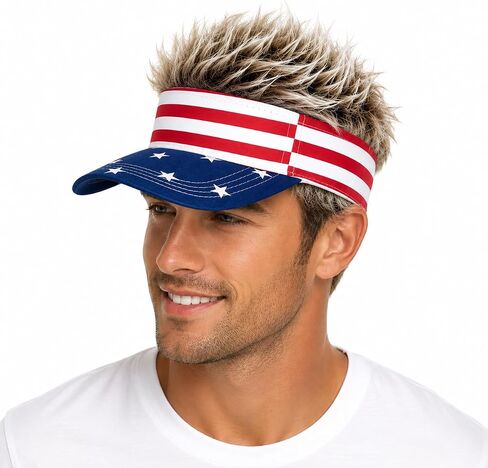 Mens Visor Cap Wig Adjustable Baseball Cap Golf Hats with Fake Hair in Saudi Arabia