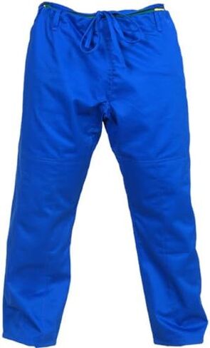 Brazilian Jiu Jitsu BJJ Pants Blue Cotton Twill Fighting Pants Training Pants Pre-Shrunk Ultra Light Weight Fabric Soft Fabric Pants Size 6-A4 in Saudi Arabia