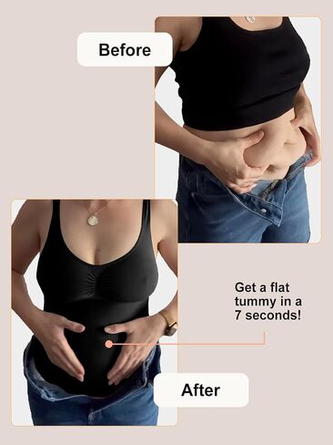 ATTLADY Shapewear Tank Tops for Women - Tummy & Waist Control Compression Camisole | Slimming Seamless V-Neck Body Shaper Vest in Saudi Arabia