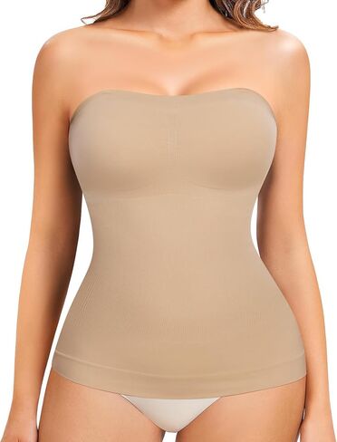 Compression Tank Tops Shapewear For Women Slimming Camisole Tummy Control Tube Tops Body Shaper in Kuwait