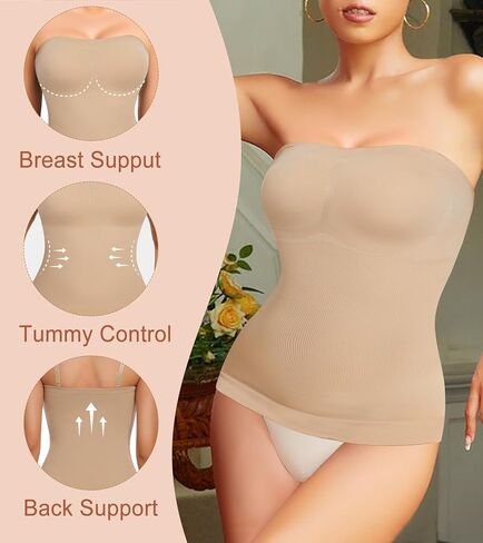Compression Tank Tops Shapewear For Women Slimming Camisole Tummy Control Tube Tops Body Shaper in Saudi Arabia