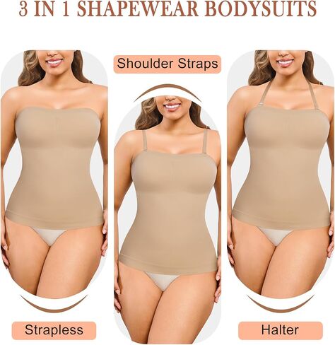 Compression Tank Tops Shapewear For Women Slimming Camisole Tummy Control Tube Tops Body Shaper in Saudi Arabia