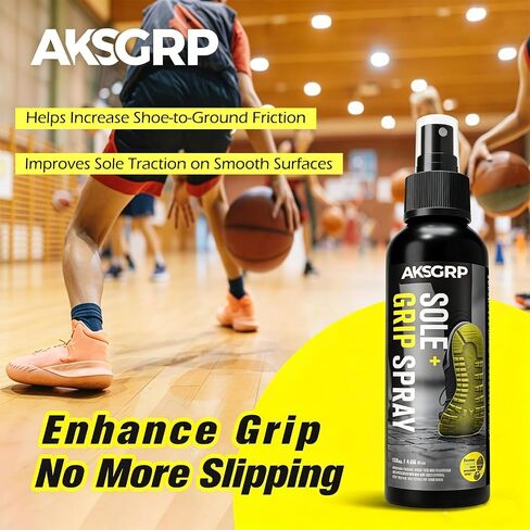 Grip Spray, Anti Slip Shoe Grip Spray for Shoes Bottom, Non Slip Spray for Sports & Dressing Shoes, Heels, Sandals, Slippers - Improves Shoe Sole Traction on Wet & Slippery Floor - 120ml in Saudi Arabia