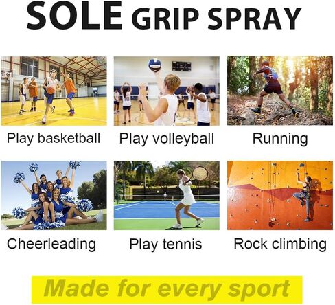 Grip Spray, Anti Slip Shoe Grip Spray for Shoes Bottom, Non Slip Spray for Sports & Dressing Shoes, Heels, Sandals, Slippers - Improves Shoe Sole Traction on Wet & Slippery Floor - 120ml in Saudi Arabia