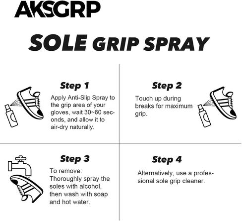 Grip Spray, Anti Slip Shoe Grip Spray for Shoes Bottom, Non Slip Spray for Sports & Dressing Shoes, Heels, Sandals, Slippers - Improves Shoe Sole Traction on Wet & Slippery Floor - 120ml in Saudi Arabia