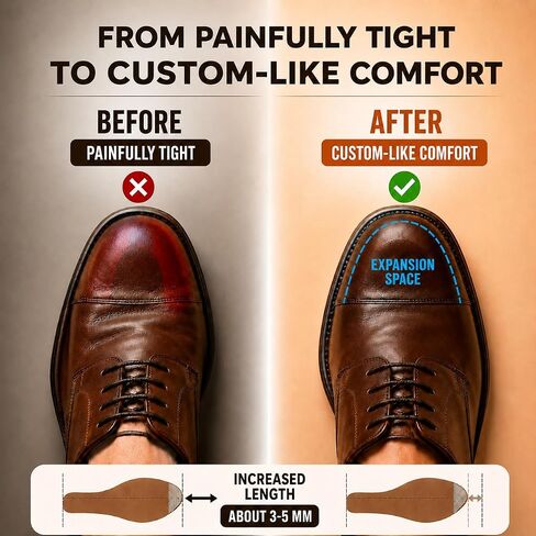 Shoe Stretch Spray for Tight Shoes, Shoe Softener Spray for Leather, Canvas, Synthetic & Fabric Shoes, Helps Improve Shoe Fit, Shoe Stretcher Spray for Women and Men, 6 fl oz in Saudi Arabia