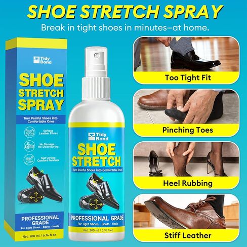 Shoe Stretch Spray 7.05 oz - Professional Shoe & Boot Stretching Spray, Leather Softener & Shoe Widener for Tight Shoes, Boots, Heels & Calf Areas (Men & Women) in Saudi Arabia