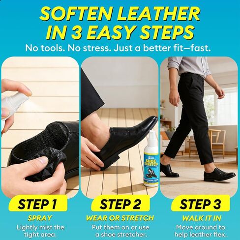 Shoe Stretch Spray 7.05 oz - Professional Shoe & Boot Stretching Spray, Leather Softener & Shoe Widener for Tight Shoes, Boots, Heels & Calf Areas (Men & Women) in Saudi Arabia