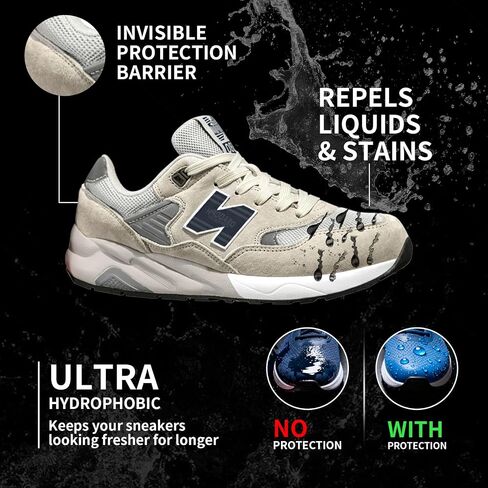 Shoe Protector Spray - Nano Waterproof Spray for Shoes and Sneakers, Invisible Water Repellent & Stain Protectant for Leather, Nubuck, Canvas & Fabric, 10.15oz in Saudi Arabia