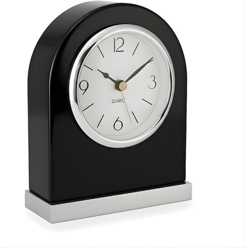 Alarm Clocks for Bedrooms – Luxury Rosewood Mantel Clock with Snooze & Light, Analog Desk or Nightstand Clock for Home, Office, or Fireplace – Precision German Quartz Movement in Saudi Arabia