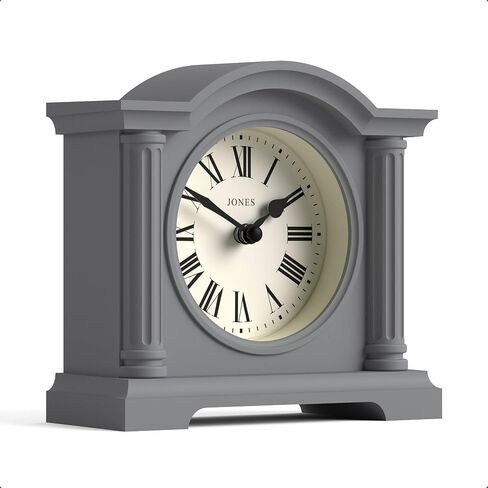 JONES CLOCKS® Kensington Mantel Clock | Small Classic Arch top Clock | Sage Green | Stylish & Contemporary | Ideal for Desk, Mantelpiece, Bookshelf or Bedside in Kuwait
