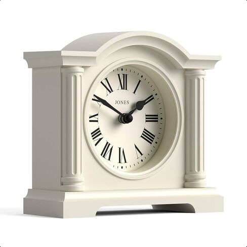 JONES CLOCKS® Kensington Mantel Clock | Small Classic Arch top Clock | Sage Green | Stylish & Contemporary | Ideal for Desk, Mantelpiece, Bookshelf or Bedside in Kuwait