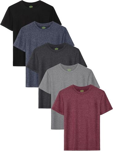 5 Pack Boys Shirts Short Sleeve Boys Tshirts Kids T-Shirts Teen Tops Toddler Clothes for Summer in Kuwait
