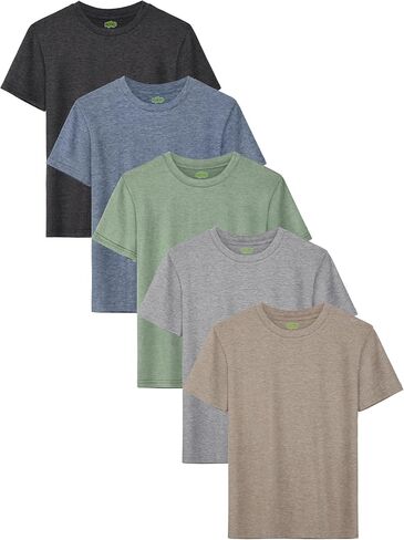 5 Pack Boys Shirts Short Sleeve Boys Tshirts Kids T-Shirts Teen Tops Toddler Clothes for Summer in Kuwait