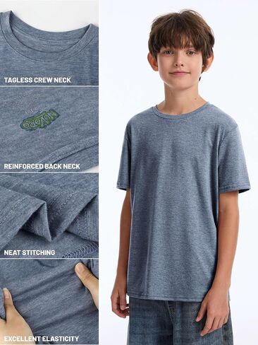 5 Pack Boys Shirts Short Sleeve Boys Tshirts Kids T-Shirts Teen Tops Toddler Clothes for Summer in Kuwait