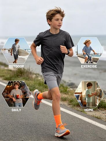 5 Pack Boys Shirts Short Sleeve Boys Tshirts Kids T-Shirts Teen Tops Toddler Clothes for Summer in Kuwait