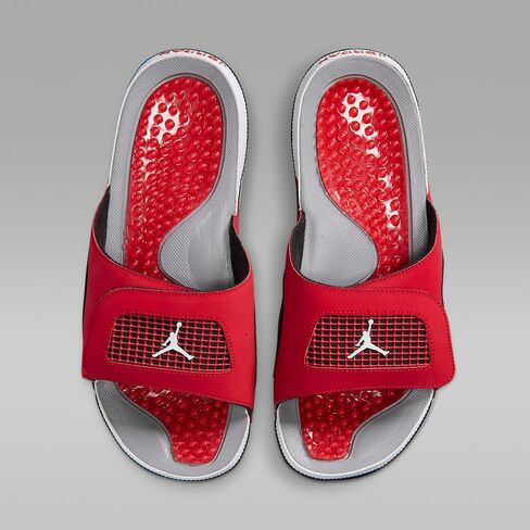 Nike Jordan Hydro 4 Retro Men's Slides (Fire Red/Black/Cement Grey/White) in Kuwait