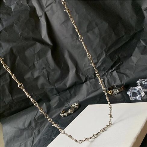Punk Thorns Wire Barbed Trousers Long Waist Chain Hip Hop Grunge Goth Women Men Pants Jeans Accessories 79cm in Kuwait