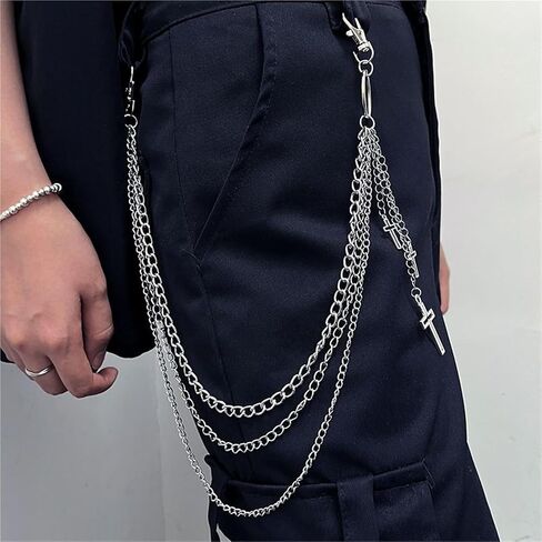 Metal Waist Chain for Men Women Fashion Versatile Belt Decoration Jeans Hip Hop Punk Style Summer Chain Unisex 1cm in Kuwait