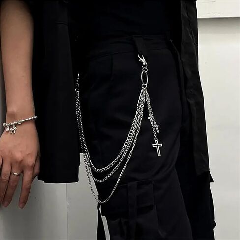 Metal Waist Chain for Men Women Fashion Versatile Belt Decoration Jeans Hip Hop Punk Style Summer Chain Unisex 1cm in Kuwait