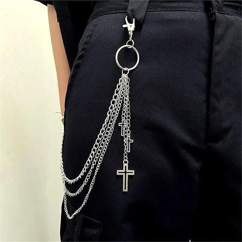Metal Waist Chain for Men Women Fashion Versatile Belt Decoration Jeans Hip Hop Punk Style Summer Chain Unisex 1cm in Kuwait