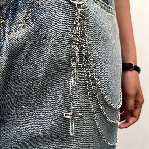Metal Waist Chain for Men Women Fashion Versatile Belt Decoration Jeans Hip Hop Punk Style Summer Chain Unisex 1cm in Kuwait